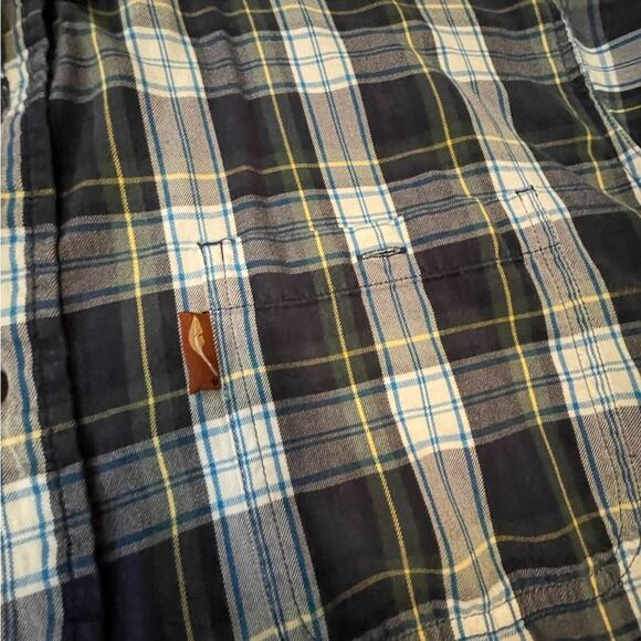 Bob tTimberlake Mens XL Blue Plaid Polo Flannel Button Down Shirt - Picture 5 of 12